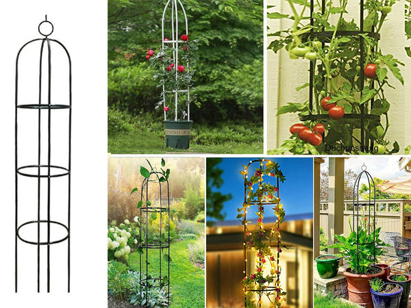 Garden pergola flower support column for climbing plants arch bell for roses 190