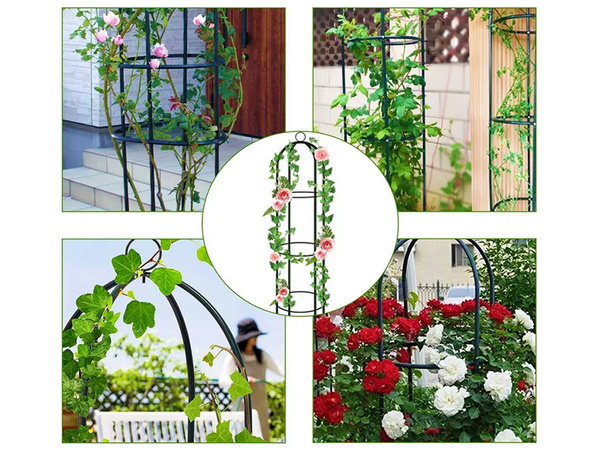 Garden pergola flower support column for climbing plants arch bell for roses 190