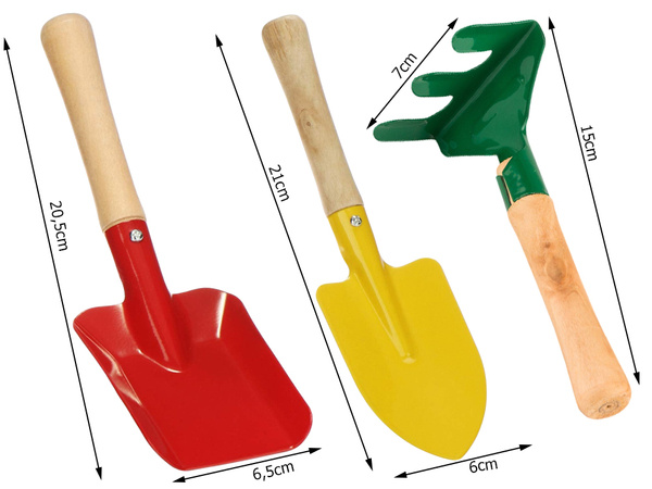 Gardening tool set rake shovel 3in1