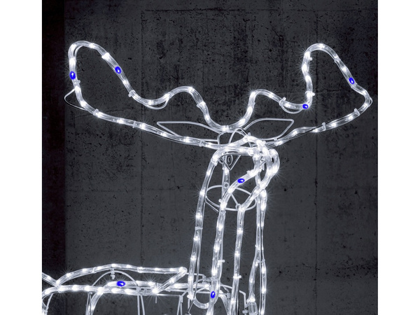 Glowing reindeer 216 led christmas decoration with moving head large garden