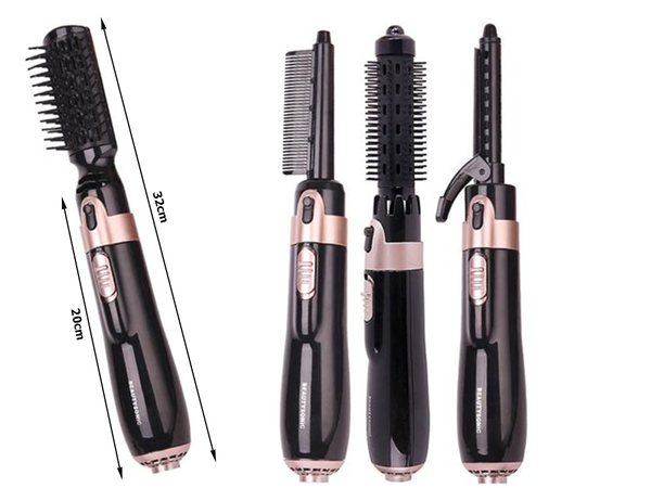 Hair dryer curling iron brush set 4in1