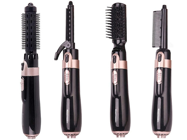 Hair dryer curling iron brush set 4in1