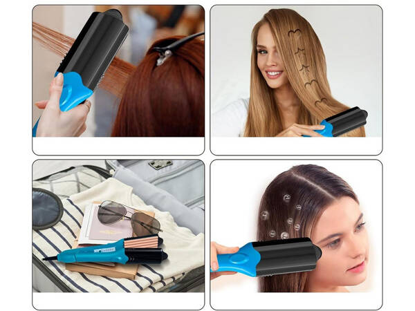 Hair straightener waveguide templates temperature control interchangeable plates