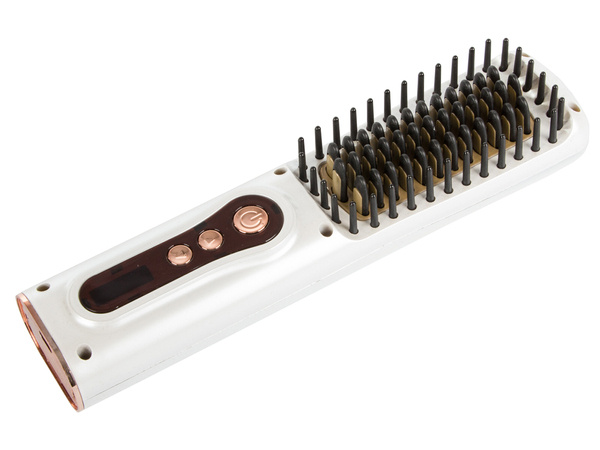 Hair straightening brush 2in1 electric cordless