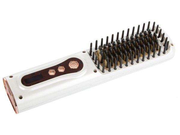 Hair straightening brush 2in1 electric cordless