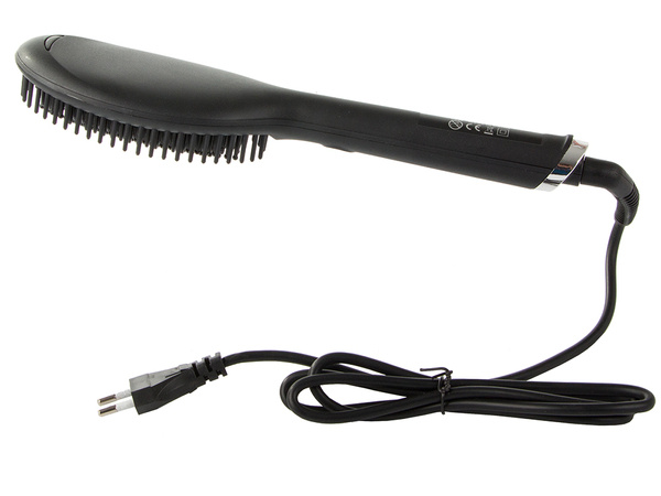 Hair straightening brush hair straightener