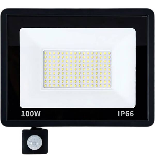 Halogen floodlight led 100w 6000k with dusk-to-dawn sensor ip66