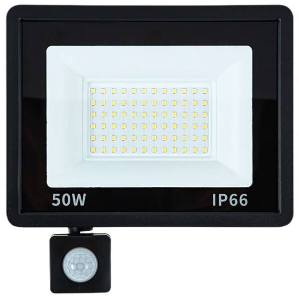 Halogen floodlight led 50w 6000k with dusk-to-dawn sensor ip66