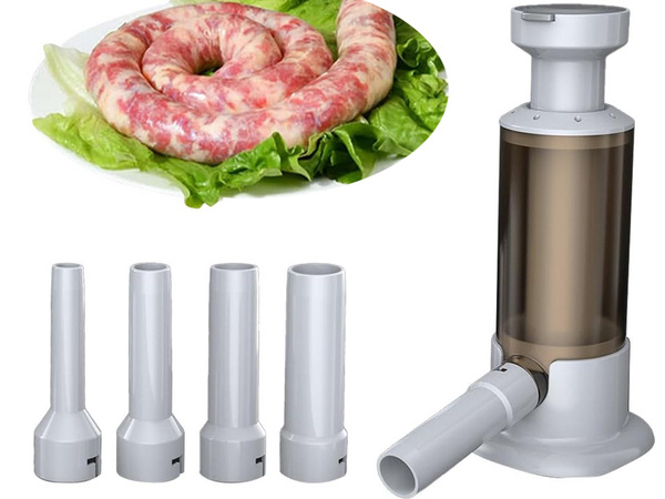 Hand sausage stuffer with 4 tips vertical spritzer machine