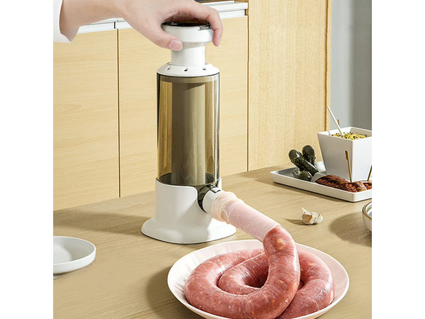 Hand sausage stuffer with 4 tips vertical spritzer machine