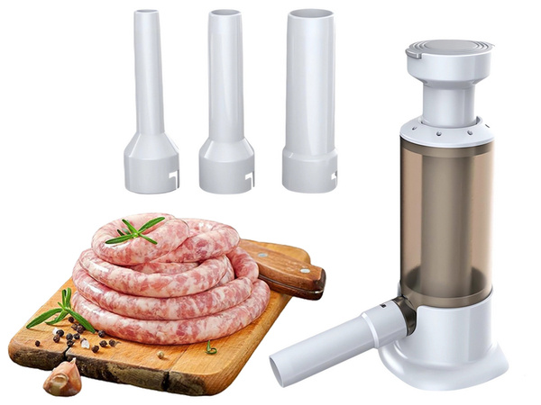 Hand sausage stuffer with 4 tips vertical spritzer machine