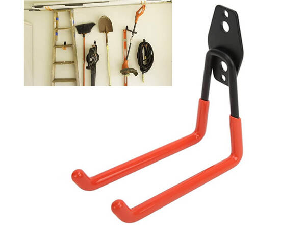 Hanger hook double tool holder workshop bicycle to garage