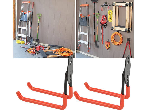 Hanger hook double tool holder workshop bicycle to garage