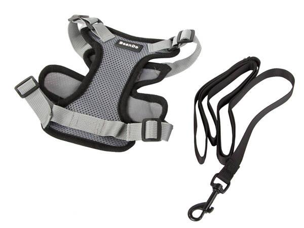 Harness pressureless dog walking harness handle light soft strong buckle xl