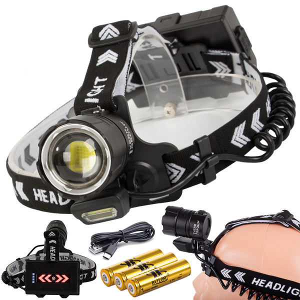 Head torch bailong led cree xhp360 powerbank