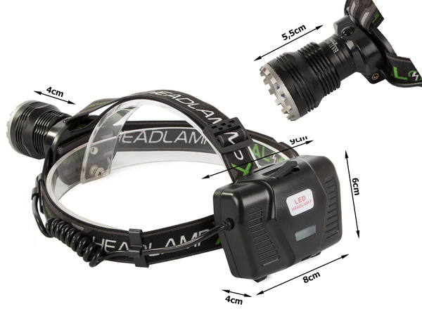 Headlamp bailong led xhp99 powerbank zoom