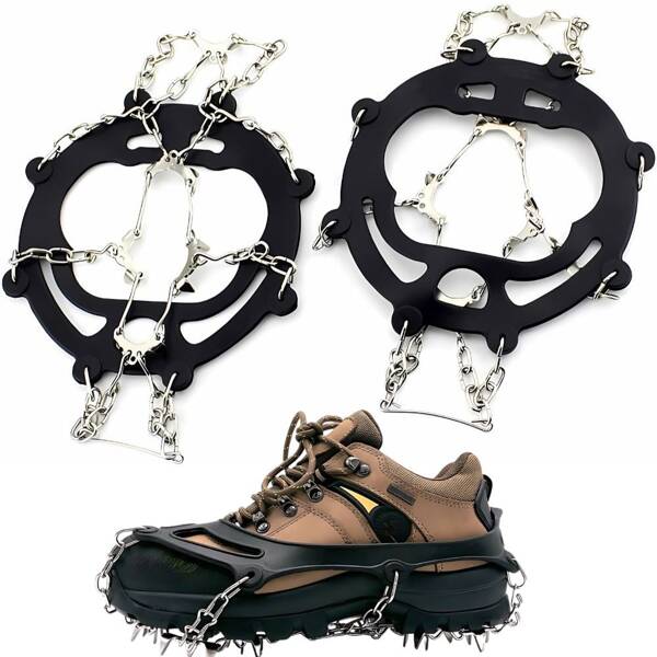 Hiking crampons for shoes in the mountains spikes chains anti-slip 36-40