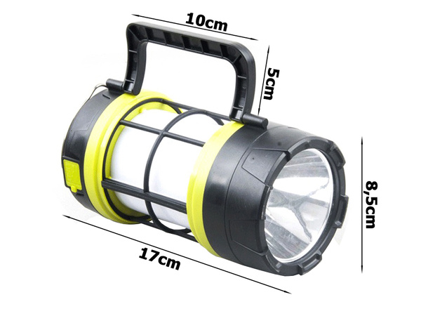 Hiking torch led solar camping light battery