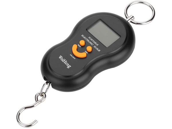 Hook-and-leave travel scale lcd 50kg