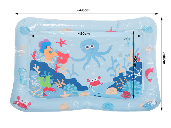 Inflatable sensory water mat for toddlers to play on