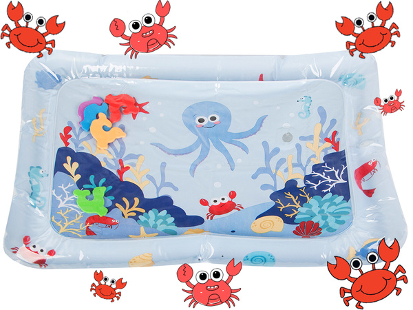 Inflatable sensory water mat for toddlers to play on