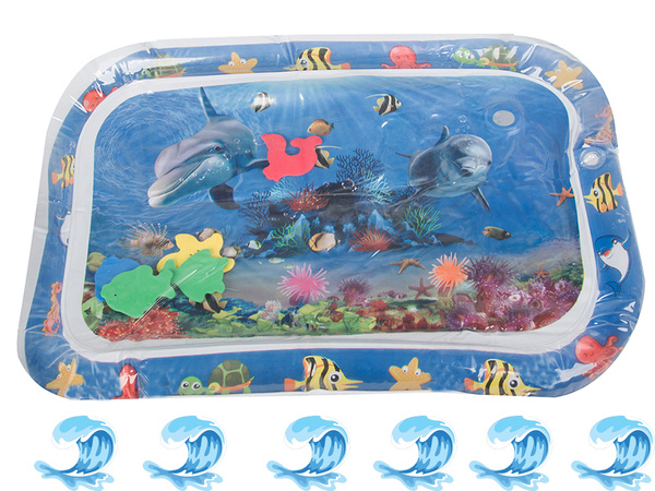 Inflatable sensory water mat for toddlers to play on