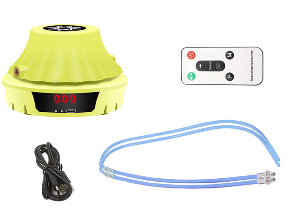 Interactive skipping rope with remote control for counting rotations