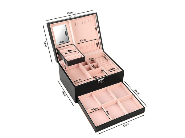 Jewellery box organiser box mirror case spacious box