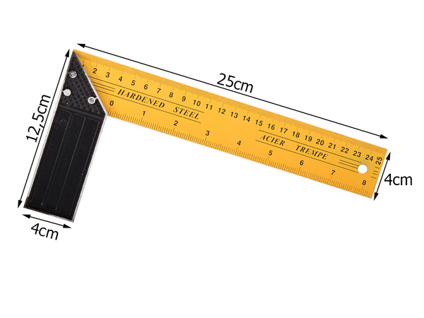 Joiner's angle of construction steel with scale