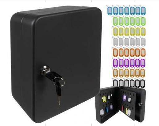 Key safe metal case lockable for 48 keys hangers with hooks