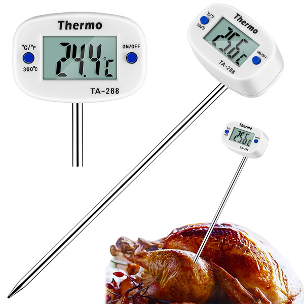 LCD Kitchen Thermometer Pin Probe Meat Wine