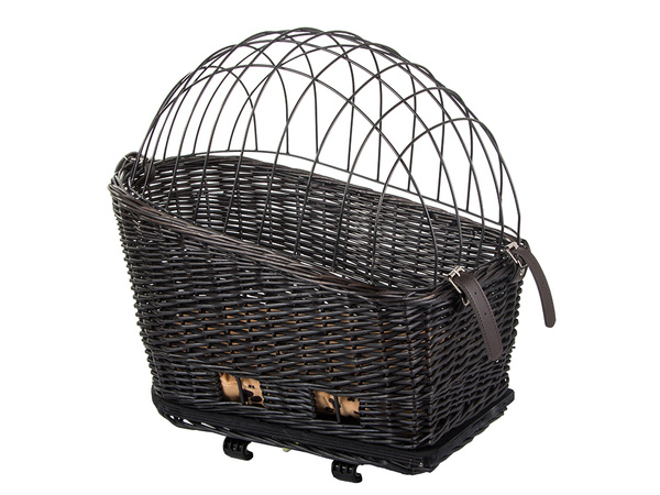 Large bicycle basket carrier woven bicycle basket for dog cat luggage