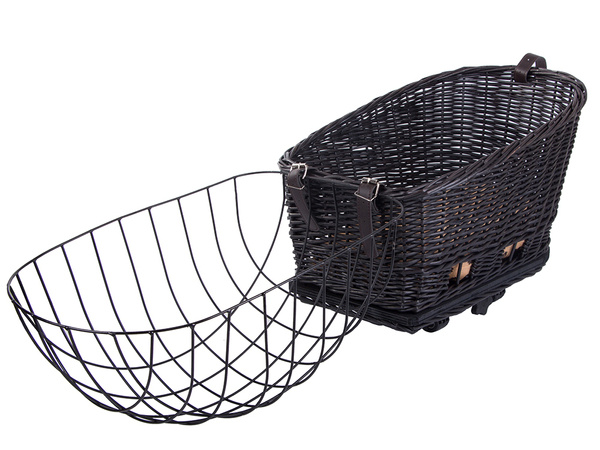 Large bicycle basket carrier woven bicycle basket for dog cat luggage