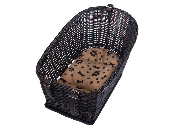 Large bicycle basket carrier woven bicycle basket for dog cat luggage