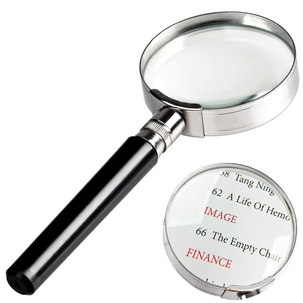 Large magnifying glass lens