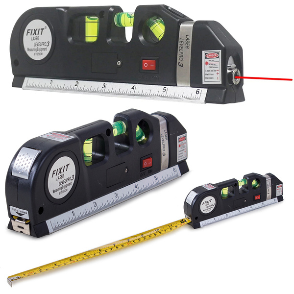 Laser level with measuring tape 250cm Measure Laser Inches
