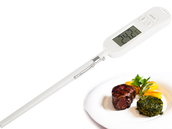 Lcd digital kitchen thermometer wine meat probe
