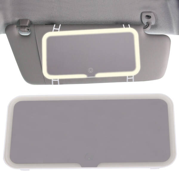 Led car make-up mirror for sun visor