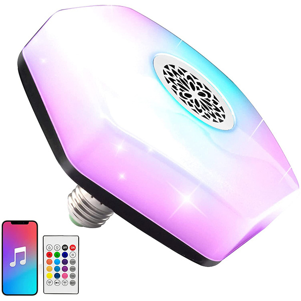 Led colour bulb rgbw speaker bluetooth remote control