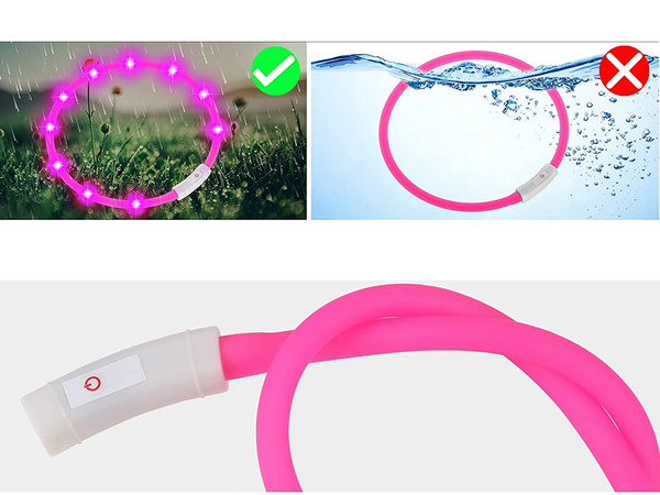 Led luminous collar for dog and cat adjustable usb