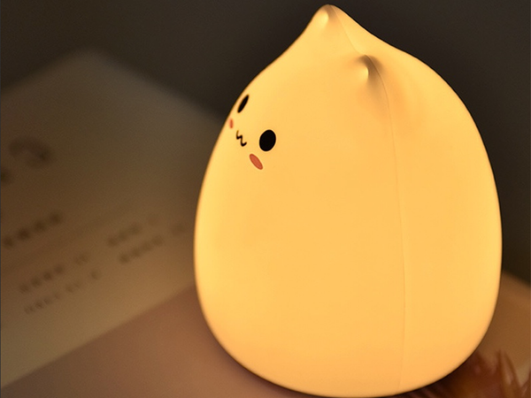 Led night light for kids rgb cat touch silicone