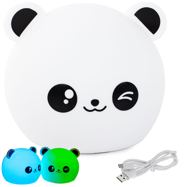 Led panda night light rgb touch