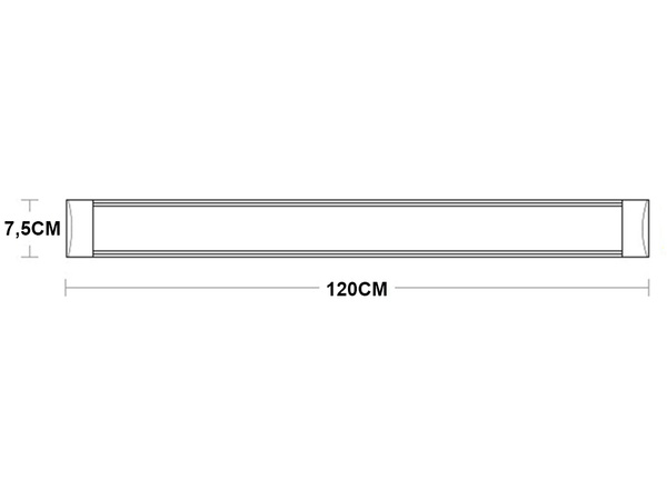 Led surface-mounted luminaire 120cm 28w