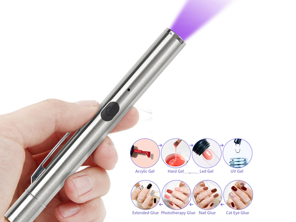 Led torch uv spotlight pen magnet usb tester