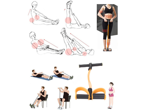 Leg expander for abdominal fitness thighs