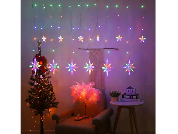 Lights garland stars light curtain 138 led