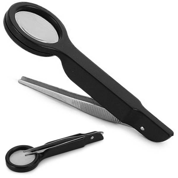 Magnifying glass magnifier with tweezers 25mm tweezers