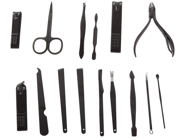 Manicure set nail clippers scissors 16el case