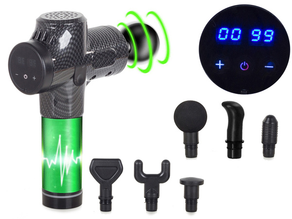 Massage gun body massager lcd powerful wireless set case