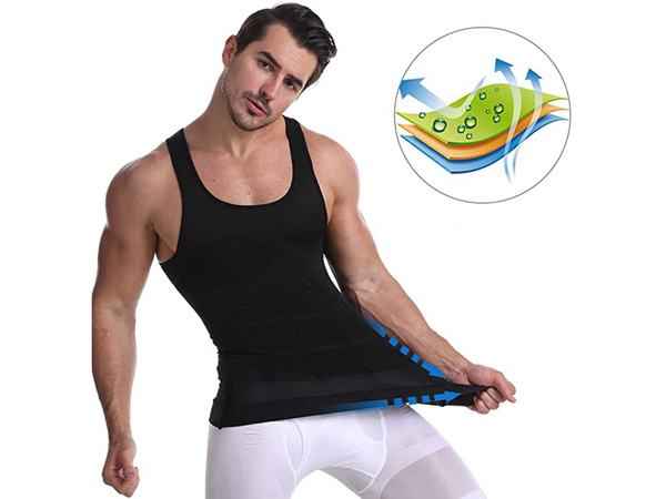 Men's slimming t-shirt slim vest